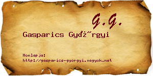 Gasparics Györgyi névjegykártya