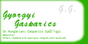 gyorgyi gasparics business card